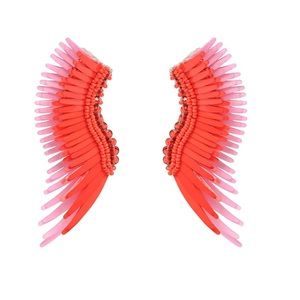 Mignonne Gavigan Midi Madeline Earrings in Red & Pink